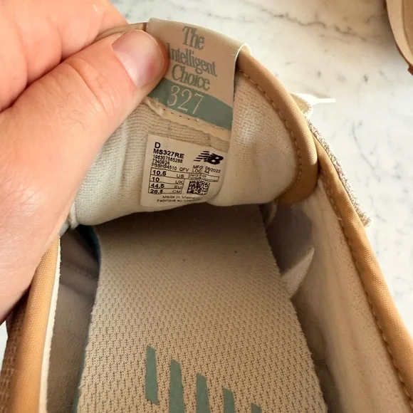 New Balance Cream and Tan Sneakers - Picture 5 of 5